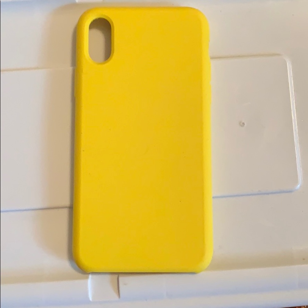 Yellow Silicon iPhone X Case